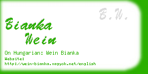 bianka wein business card